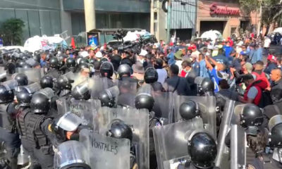 Abren mangueras de gas durante manifestación de piperos