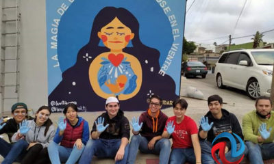 Pintan mural provida y piden Parlamento Abierto en Baja California