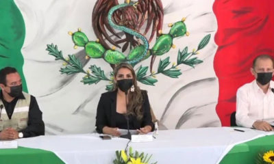 Gobernadora Evelyn Salgado encabeza informe con una "S" en la bandera