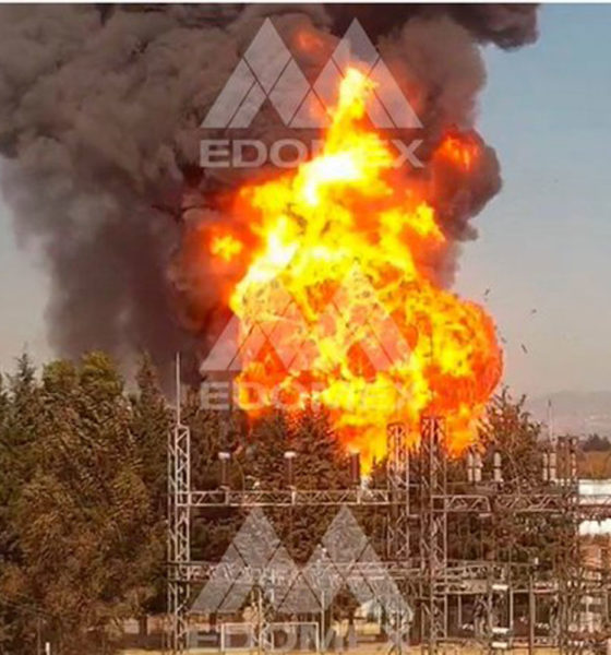 Fuerte incendio consume fábrica de solventes en Lerma, Estado de México