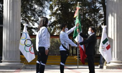 Daniel Aceves abandera a la delegación mexicana que participará en los próximos Juegos Olímpicos. Foto: Especial
