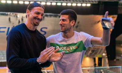 Djokovic con Ibrahimovic. Foto: Twitter