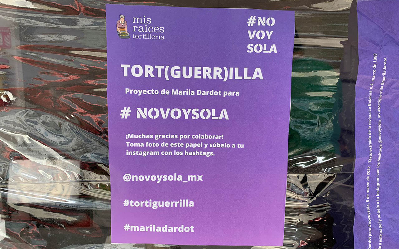 Tortillería lanza campaña “NO VOY SOLA” en favor de la mujer