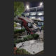 Cae auto de estacionamiento en la Universidad La Salle
