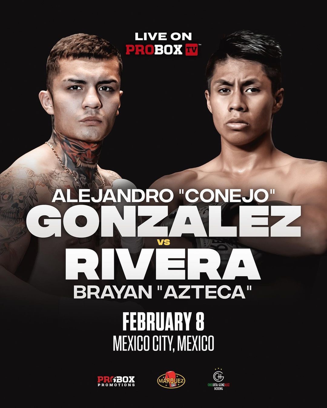 “Conejo” González y “Azteca” Rivera protagonizan el primer miércoles de futuras estrellas del Box. Noticias en tiempo real