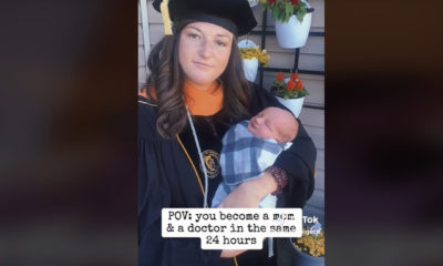 “La maternidad NO es obstáculo”; Enfermera se gradúa un día después de dar a luz