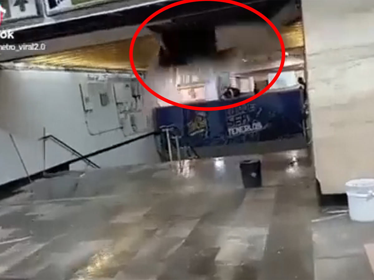 Se desploma el techo del Metro Eugenia. Noticias en tiempo real