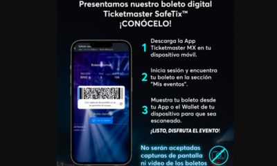 La compañía boletera Ticketmaster presentó el nuevo boleto digital para México, llamado SafeTix