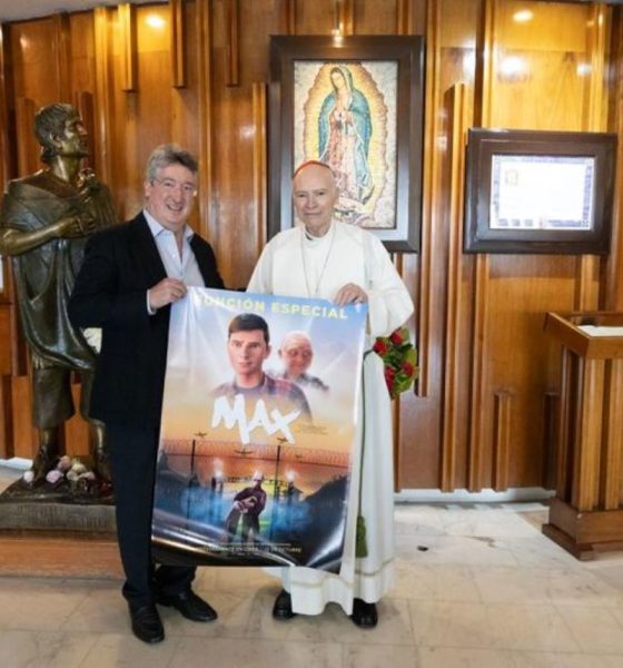 El Arzobispo Primado de México, Carlos Aguiar Retes, recibió en la Basílica de Guadalupe al productor de cine Pablo José Barroso
