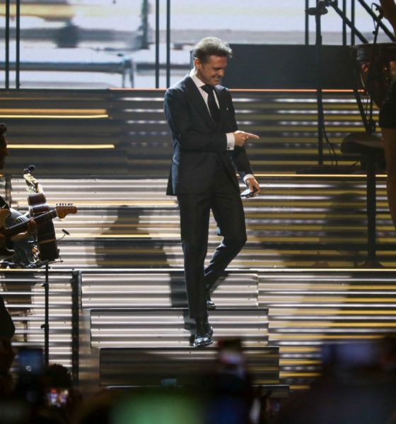 Luis Miguel ascendió al escenario por una plataforma elevada, en medio de una ovación desaforada de sus fans.