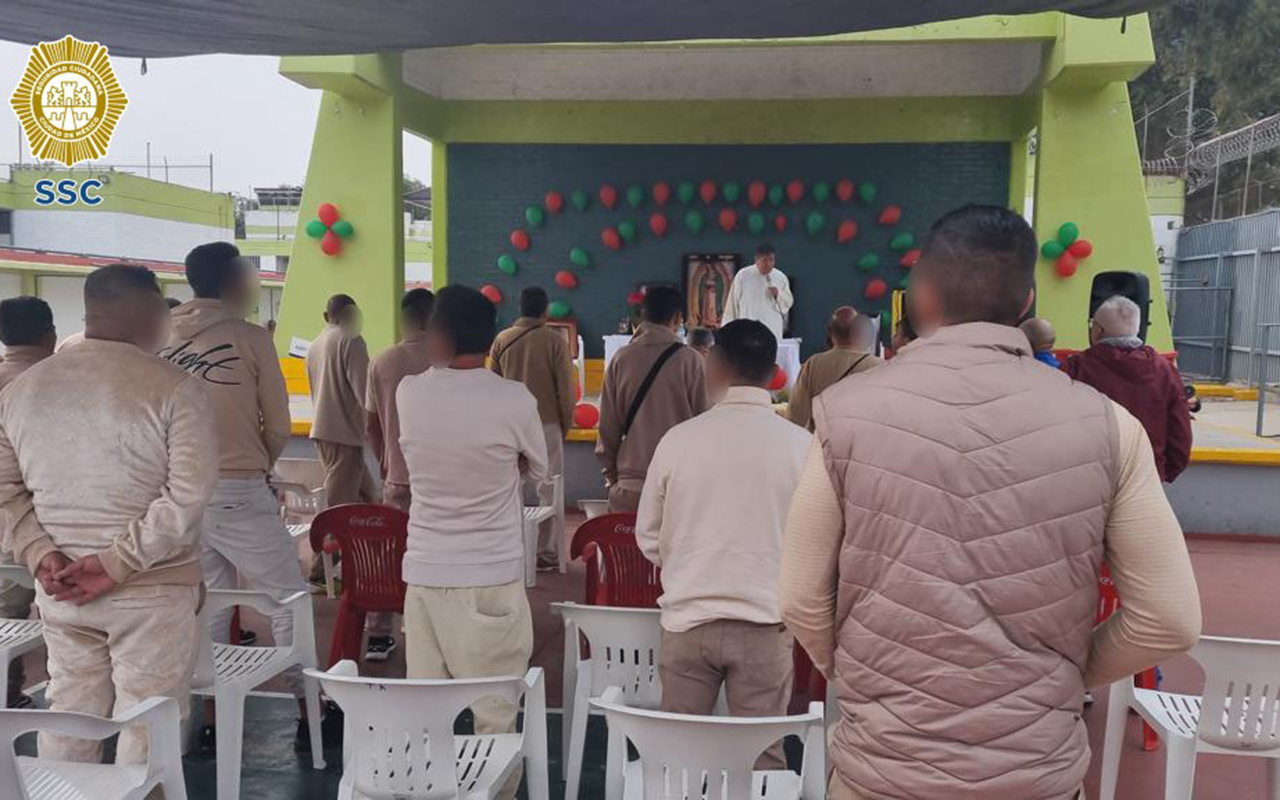 Con misas, serenatas y verbenas reclusos profesan su fe a la Virgen de Guadalupe