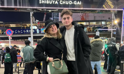 Erika Buenfil y su hijo Nicolás en Japón