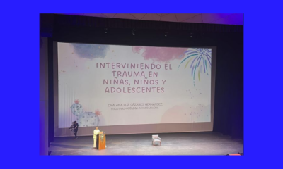 Doctora Cázares, en la ponencia “Interviniendo el Trauma en Niñas, Niños y Adolescentes (NNA)”