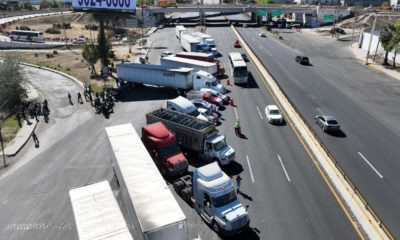 "Bloqueo en la México-Querétaro”, Transportistas exigen seguridad ante incremento de asaltos