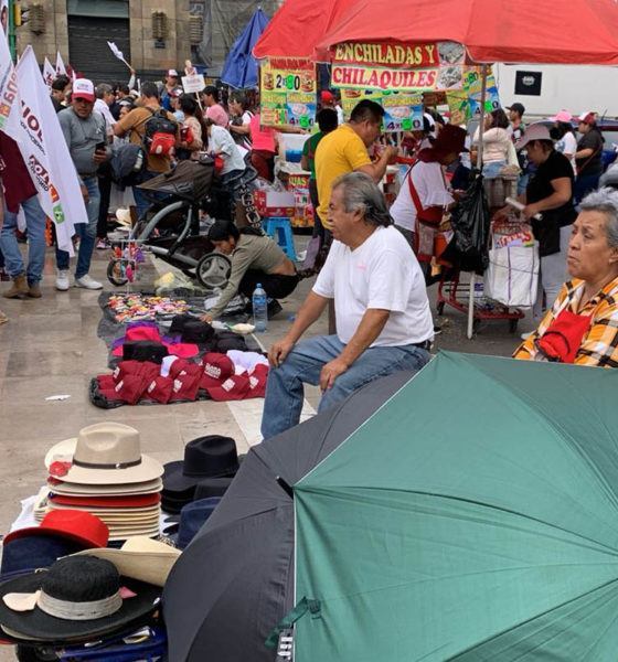 Ambulantes inundan el cierre de campaña de Sheinbaum en CDMX