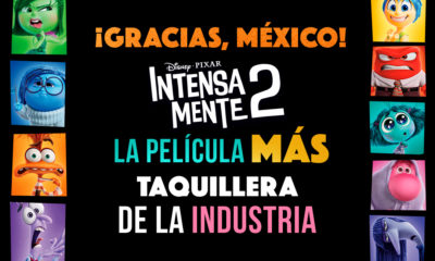 Intensamente 2, de Disney y Pixar, rompe récord de taquilla y se convierte en la película número 1 de la industria en México