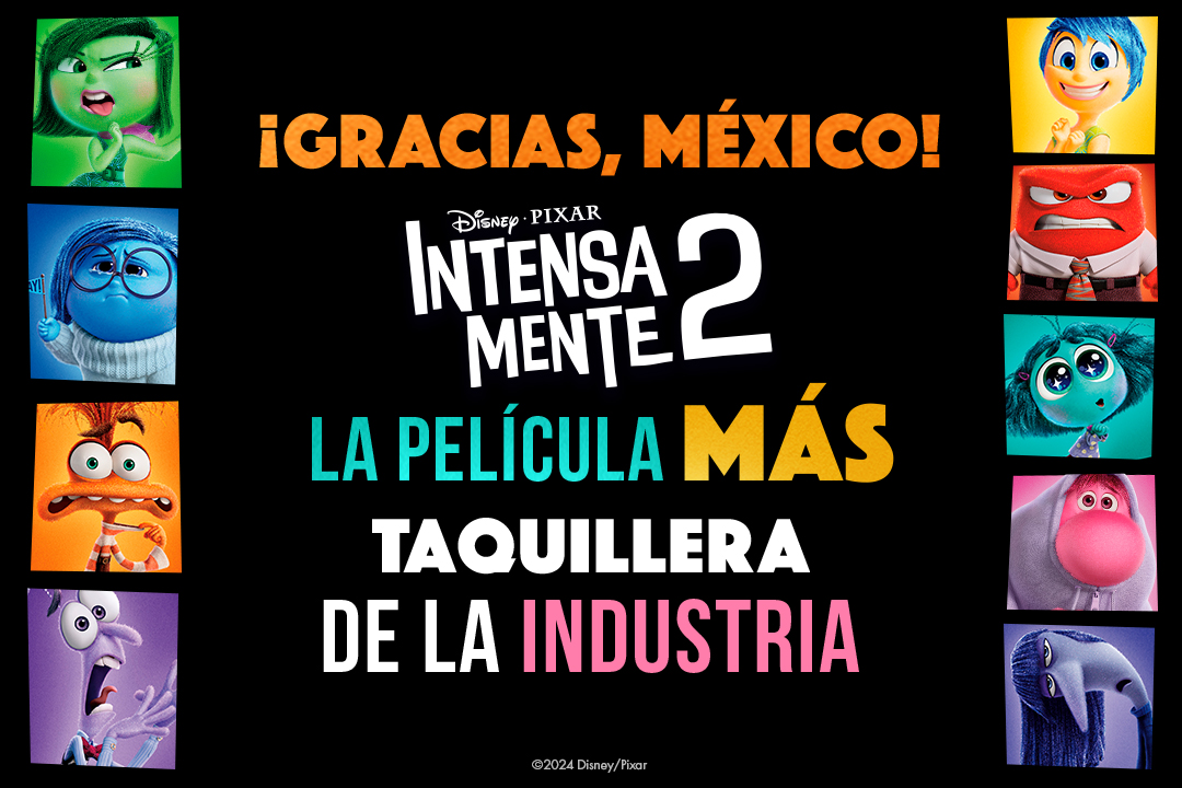 Intensamente 2, de Disney y Pixar, rompe récord de taquilla y se convierte en la película número 1 de la industria en México