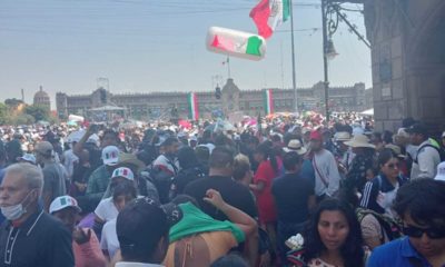 Más de 350 mil personas abarrotaron el zócalo. Foto: Germán Díaz Hampshire