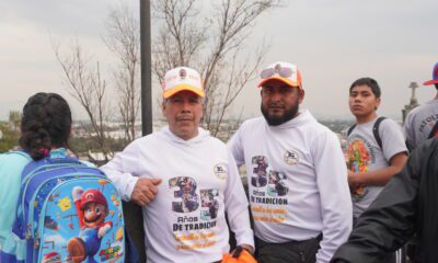 80 ciclistas de Hueyotlipan llegaron hasta el Tepeyac para agradecer a la Virgen de Guadalupe. Foto: Julio Hortiales