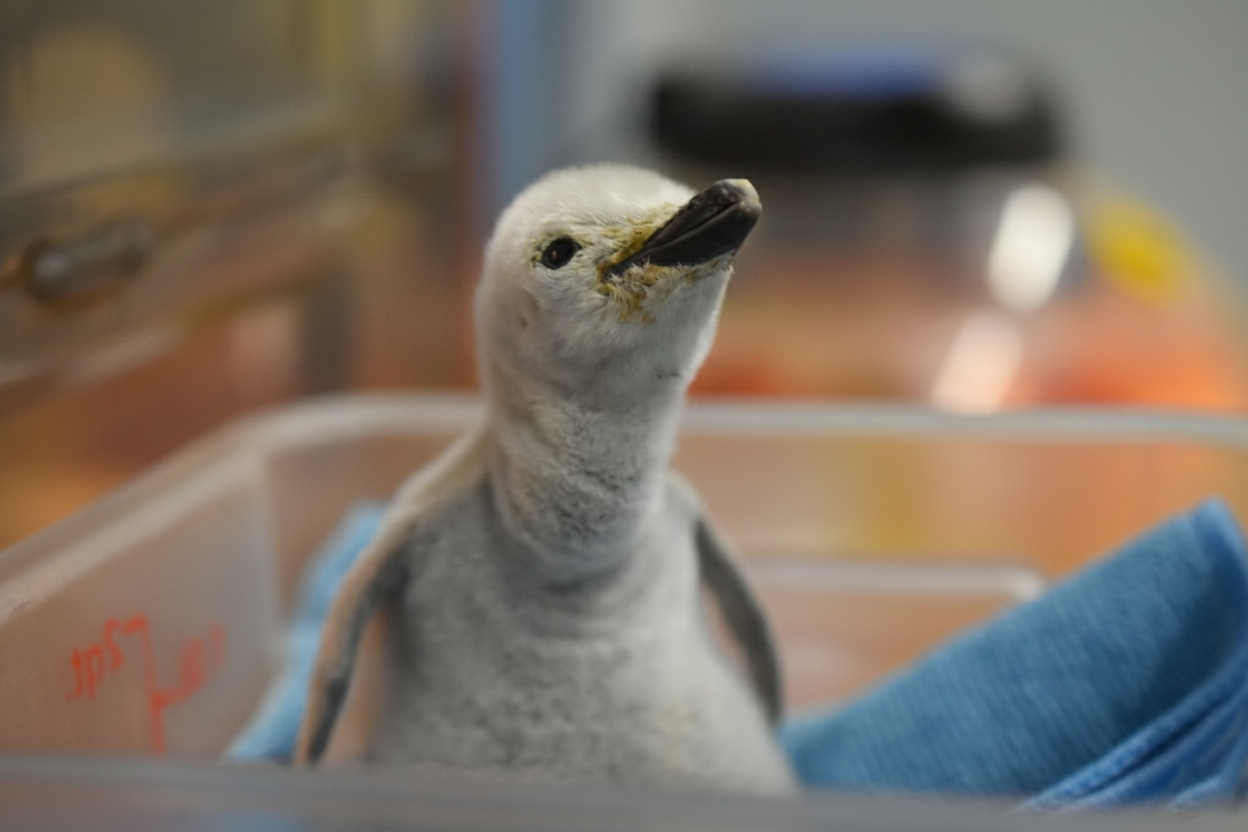 Sealand León celebra el nacimiento del primer pingüino barbijo bajo cuidado humano en Latinoamérica, símbolo de vida y conservación marina.