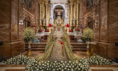 Regresó la Virgen de la Macarena ya restaurada a la Basílica de la Esperanza. FOTO: @Hdad_Macarena