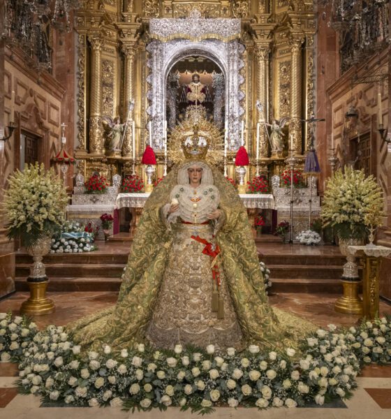 Regresó la Virgen de la Macarena ya restaurada a la Basílica de la Esperanza. FOTO: @Hdad_Macarena