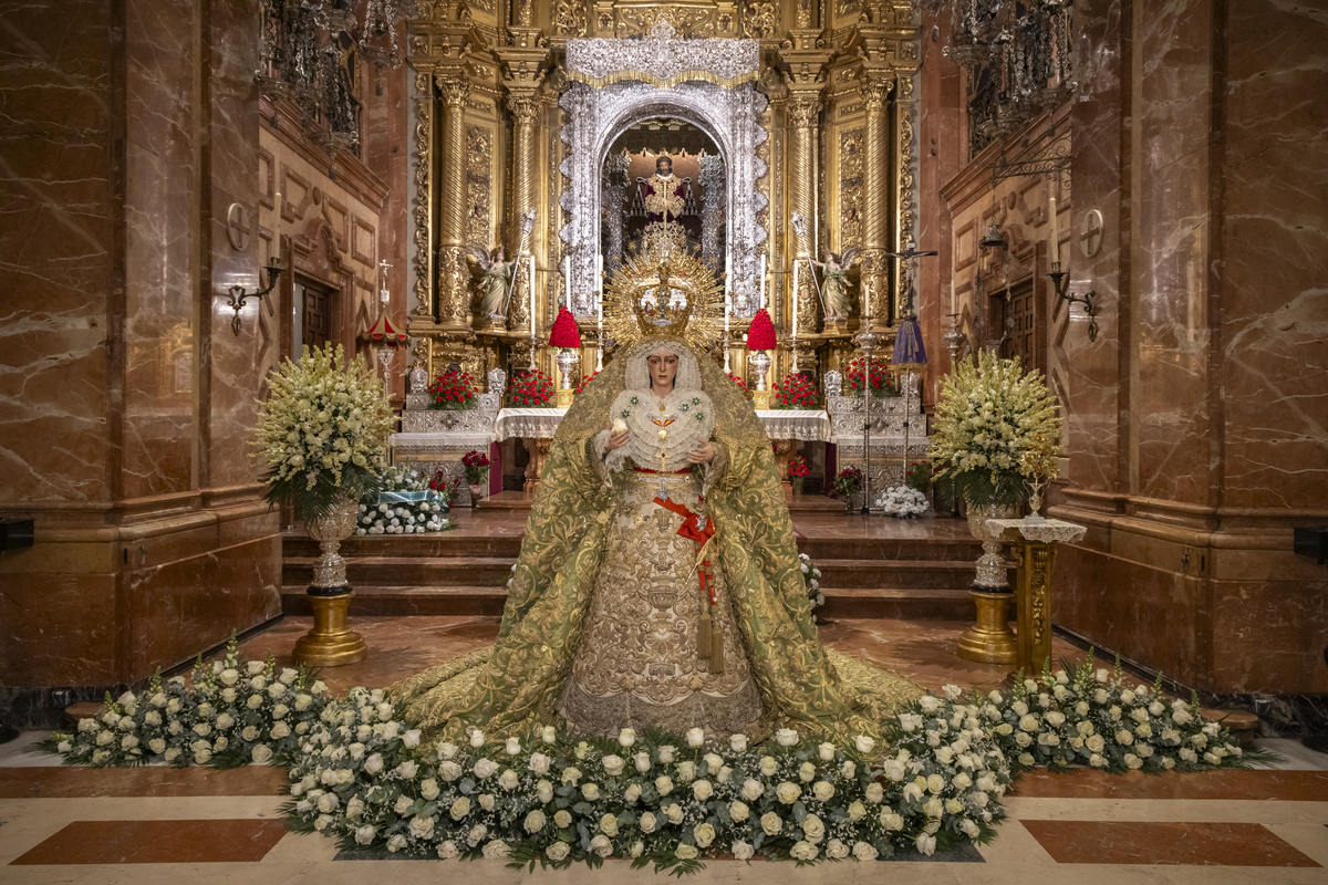 Regresó la Virgen de la Macarena ya restaurada a la Basílica de la Esperanza. FOTO: @Hdad_Macarena