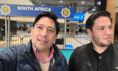 El periodista Julio Ibáñez y el camarógrafo Daniel García fueron liberados en Sudáfrica. Foto: captura de pantalla.